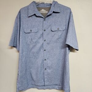 Croft & Barrow Men's Large Blue Polo Short Sleeve Quick-dry Polyester Shirt